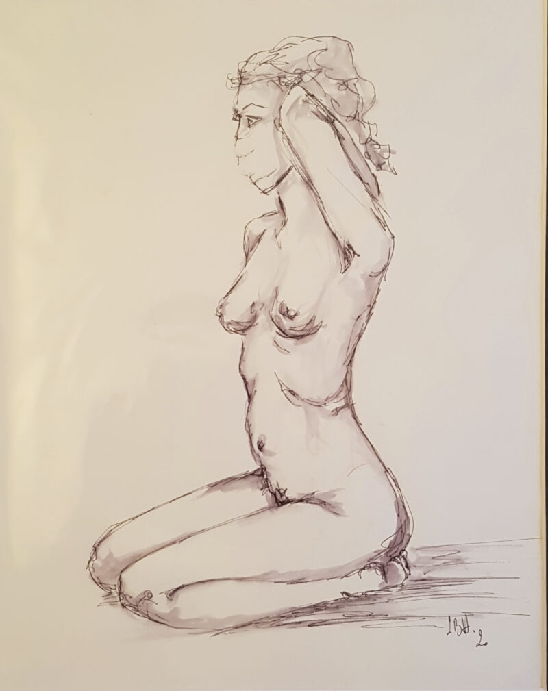 Nu de femme, masquée