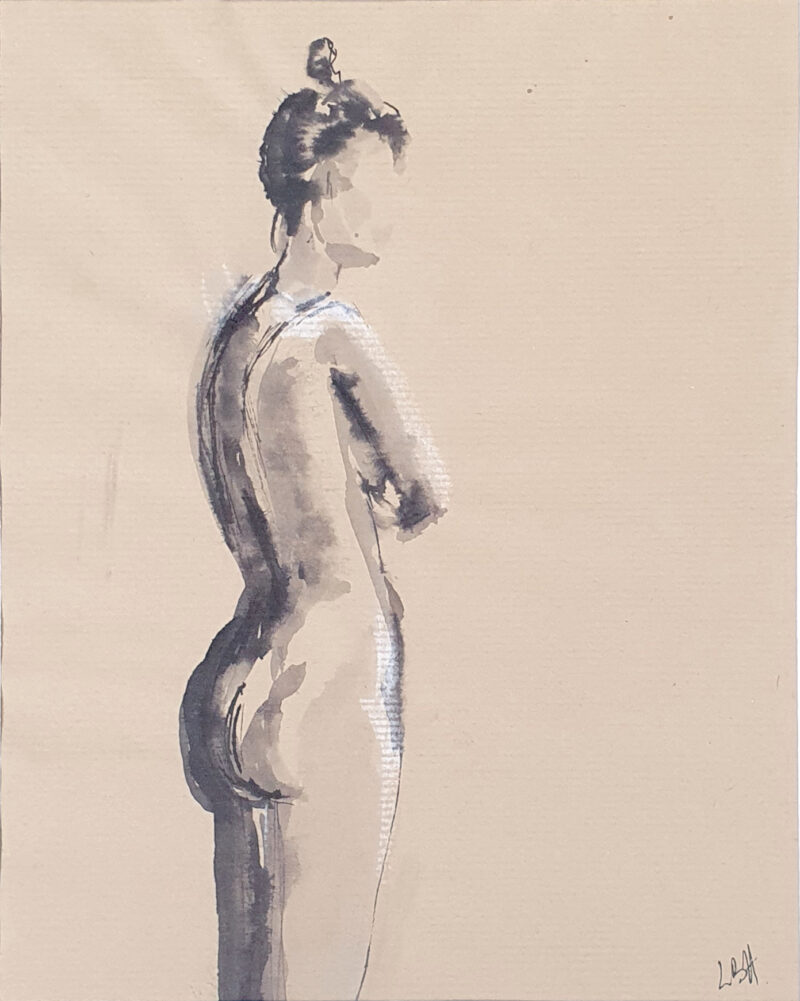 silhouette de femme en attente