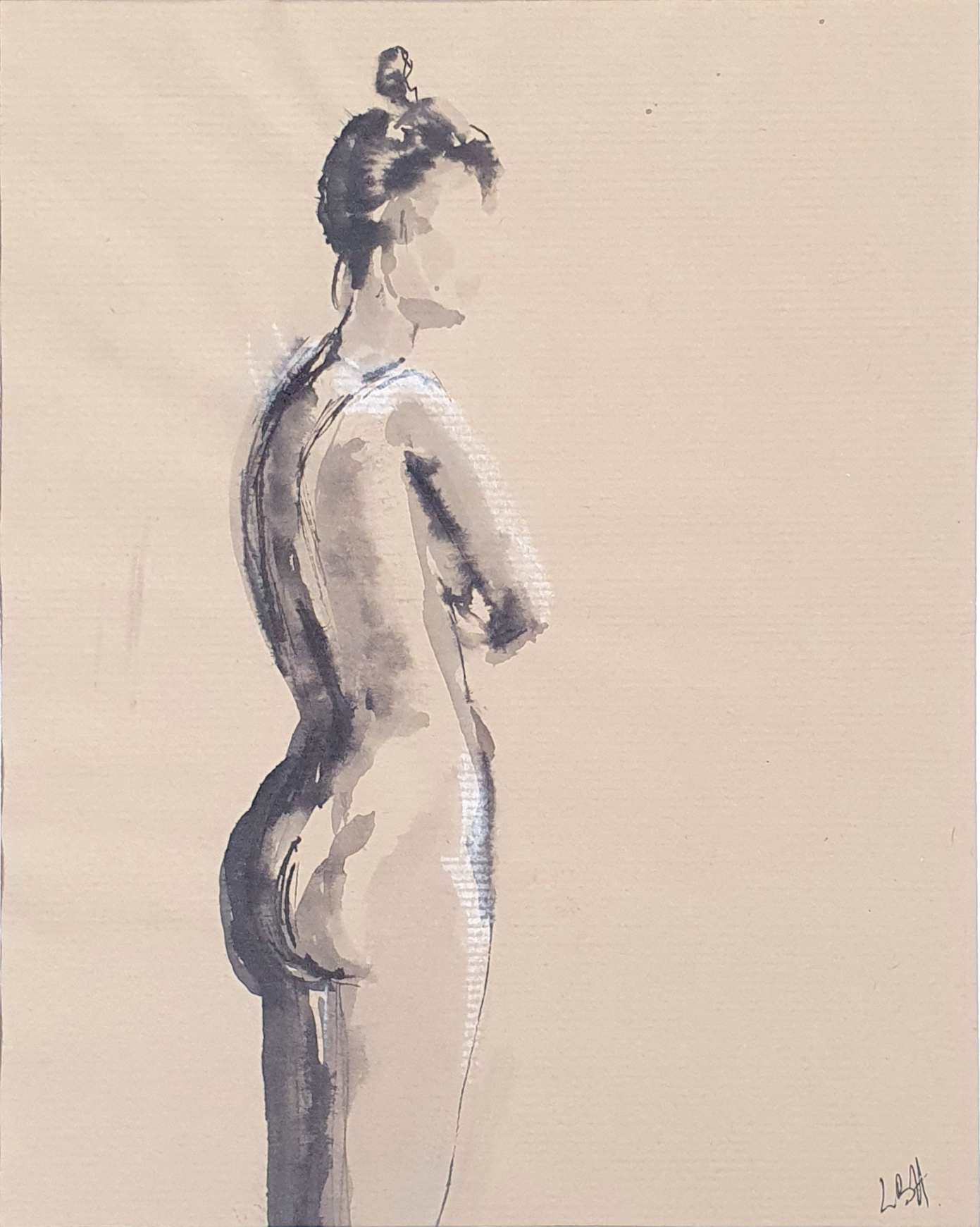 silhouette de femme en attente